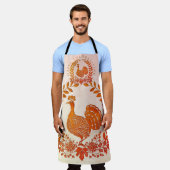 Happy Thanksgiving Turkey Apron Schort (Gedragen)