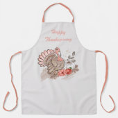 Happy Thanksgiving Turkey Apron Schort (Voorkant)