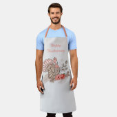 Happy Thanksgiving Turkey Apron Schort (Gedragen)