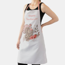 Happy Thanksgiving Turkey Apron Schort