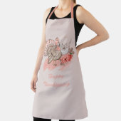 Happy Thanksgiving Turkey Apron Schort (Insitu)