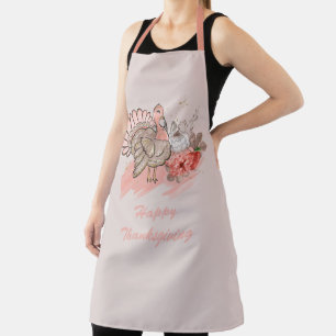 Happy Thanksgiving Turkey Apron Schort