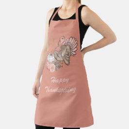 Happy Thanksgiving Turkey Apron Schort