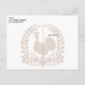 Happy Thanksgiving Turkey Briefkaart (Achterkant)