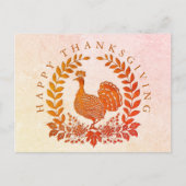 Happy Thanksgiving Turkey Briefkaart (Voorkant)