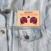Happy Thanksgiving Turkey Button (Insitu)
