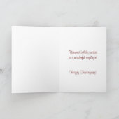 Happy Thanksgiving Turkey Card (werknemer) Feestdagen Kaart (Binnen)
