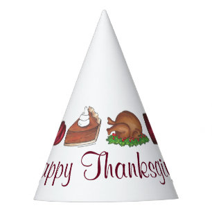 Happy Thanksgiving Turkey Cranberry Pie Dinner Feesthoedjes