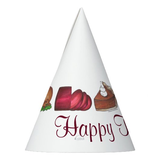 Happy Thanksgiving Turkey Cranberry Pie Dinner Feesthoedjes (Links)