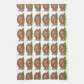 Happy Thanksgiving Turkey Day Dinner Platter Theedoek (Verticaal)