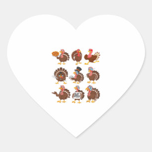 Happy Thanksgiving Turkey Day Girls Boys Kinder To Hart Sticker