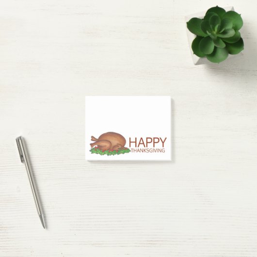 Happy Thanksgiving Turkey Dinner Holiday Post-its Post-it® Notes (Kantoor)