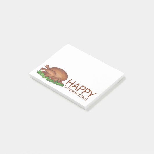 Happy Thanksgiving Turkey Dinner Holiday Post-its Post-it® Notes (Schuin)