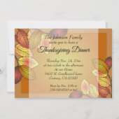 Happy Thanksgiving Turkey Dinner Invitations Kaart (Achterkant)