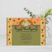 Happy Thanksgiving Turkey Dinner Kaart (Staand voorkant)