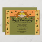 Happy Thanksgiving Turkey Dinner Kaart (Voorkant / Achterkant)