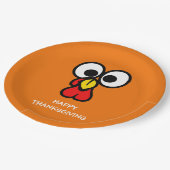 Happy Thanksgiving Turkey Dinner Party Papieren Bordje (Gekanteld)