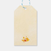 Happy Thanksgiving Turkey Eking Pumpkin Pie Cadeaulabel (Achterkant)