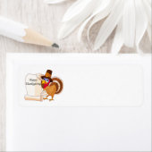 Happy Thanksgiving turkey Etiket (Insitu)