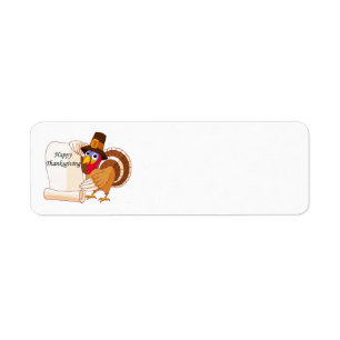 Happy Thanksgiving turkey Etiket