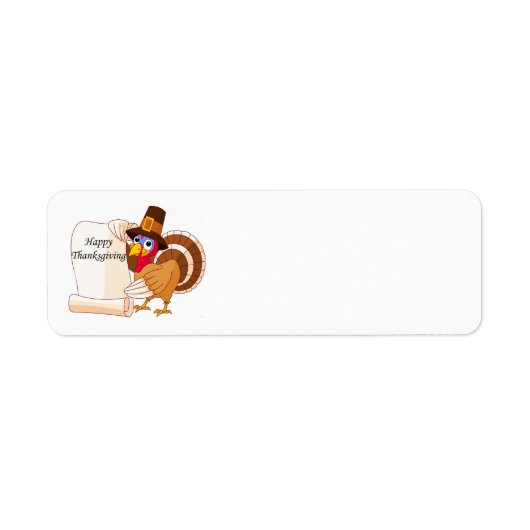 Happy Thanksgiving turkey Etiket (Voorkant)