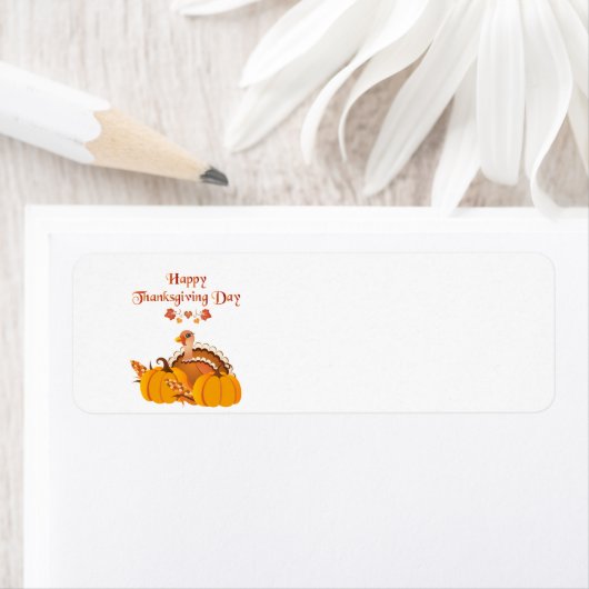 Happy Thanksgiving turkey Etiket (Insitu)