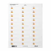 Happy Thanksgiving turkey Etiket (Full Sheet)