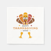 Happy Thanksgiving Turkey Fall Friendsgiving Party Servet (Voorkant)