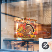 Happy Thanksgiving Turkey Fall Harvest Graphic  Raamsticker (Cafe Raam)