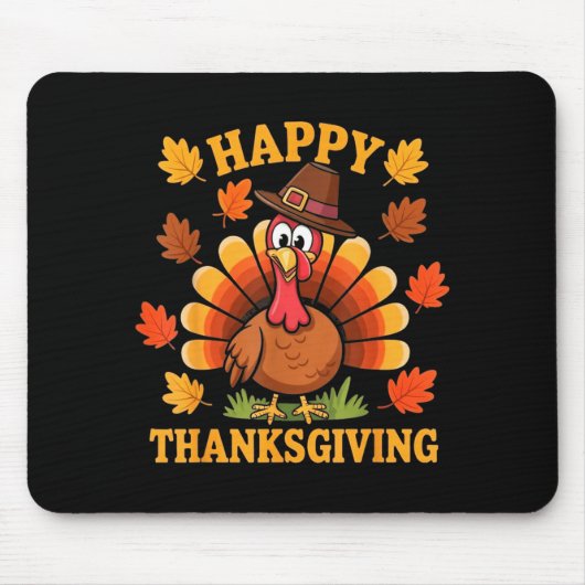 Happy Thanksgiving Turkey Family Dinner Thanksgivi Muismat (Voorkant)