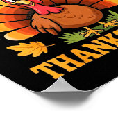 Happy Thanksgiving Turkey Family Dinner Thanksgivi Poster (Hoek)