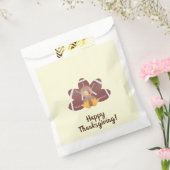 Happy Thanksgiving Turkey Football Feathers Bedankzakje (Gezegeld)