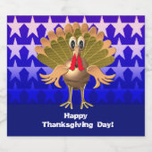 Happy Thanksgiving Turkey, gepersonaliseerd Bier Etiket (Enkel label)