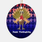Happy Thanksgiving Turkey, gepersonaliseerd Keramisch Ornament (Links)