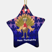 Happy Thanksgiving Turkey, gepersonaliseerd Keramisch Ornament (Links)