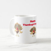 Happy Thanksgiving Turkey, gepersonaliseerd Koffiemok (Voorkant links)