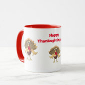 Happy Thanksgiving Turkey, gepersonaliseerd Mok (Voorkant links)