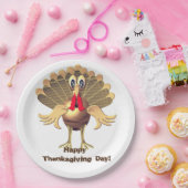 Happy Thanksgiving Turkey, gepersonaliseerd Papieren Bordje (Feest)