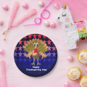 Happy Thanksgiving Turkey, gepersonaliseerd Papieren Bordje (Feest)