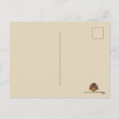 Happy Thanksgiving turkey Holiday briefkaart (Achterkant)