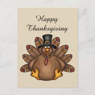 Happy Thanksgiving turkey Holiday briefkaart