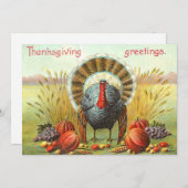 Happy Thanksgiving Turkey Holiday Card Feestdagenkaart (Voorkant / Achterkant)