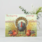 Happy Thanksgiving Turkey Holiday Card Feestdagenkaart (Staand voorkant)