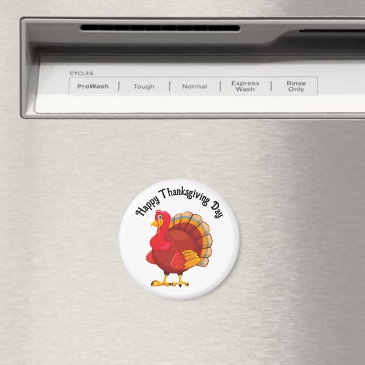 Happy Thanksgiving Turkey Magnet (Insitu (Vaatwasser))