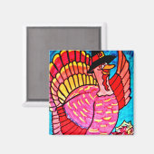 HAPPY THANKSGIVING TURKEY magnet (Voorkant / Achterkant)