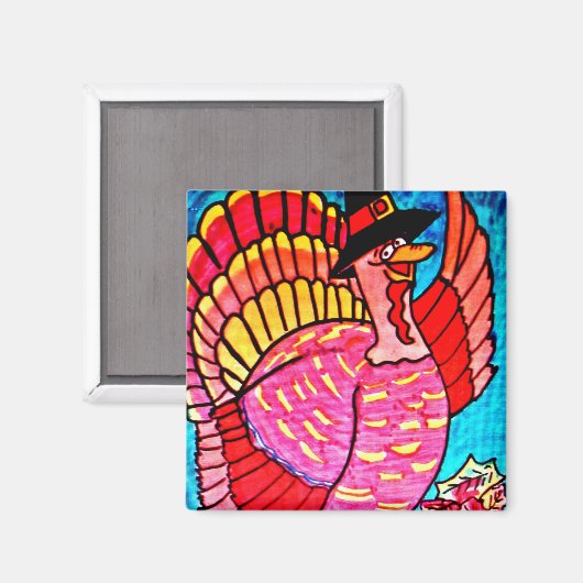 HAPPY THANKSGIVING TURKEY magnet (Voorkant / Achterkant)