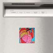 HAPPY THANKSGIVING TURKEY magnet (Insitu (Vaatwasser))