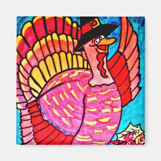 HAPPY THANKSGIVING TURKEY magnet (Voorkant)