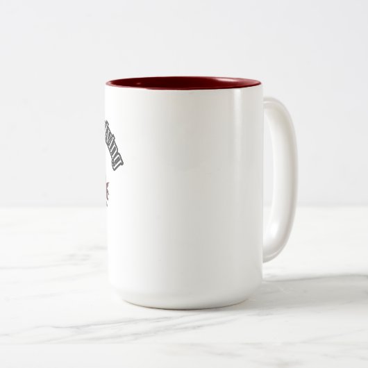 Happy Thanksgiving Turkey Parade Tweekleurige Koffiemok (Voorkant rechts)