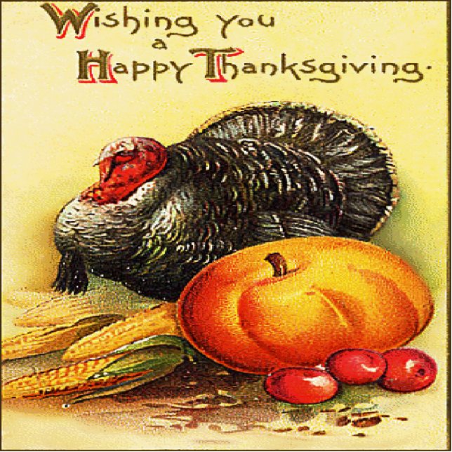 Happy Thanksgiving Turkey Photo Sculpture Staand Fotobeeldje (Voorkant)